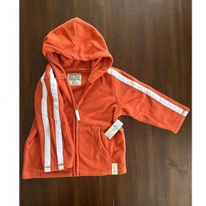 3T BOYS Fleece Hoodie, Orange w/ White Stripes on Sleeve, NEW, THE CHILDREN'S PL